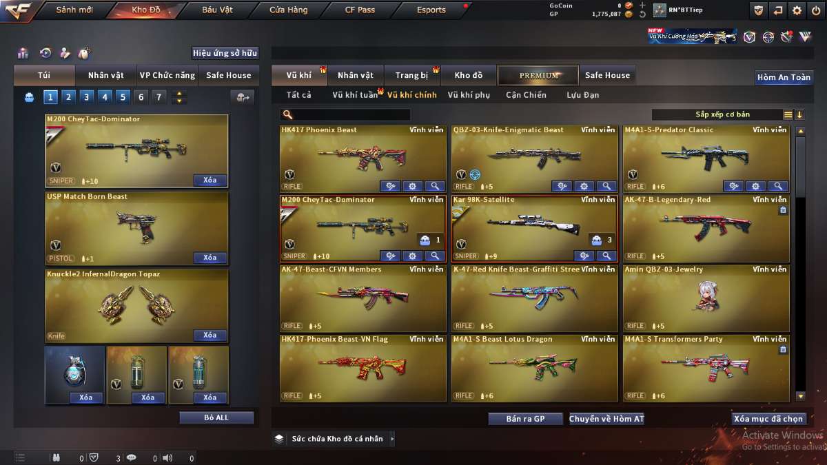 shop acc cf uy tin gia re